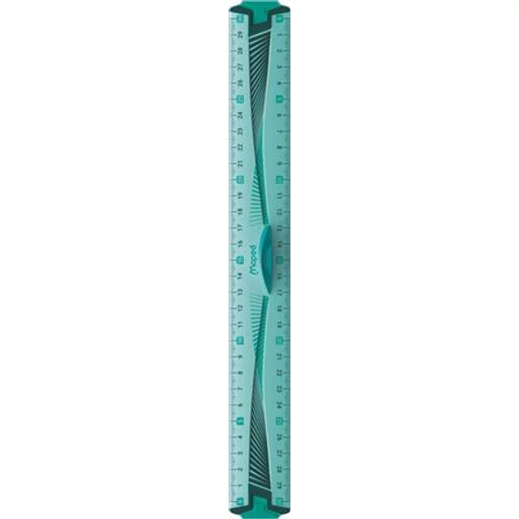 Vonalzó, műanyag, hajlítható, 30 cm, leszorítóval, MAPED 