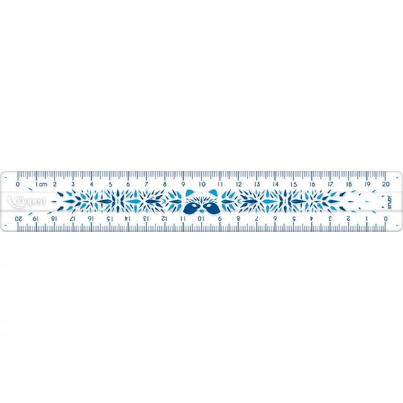 Vonalzó, műanyag, törhetetlen, 20 cm, MAPED 