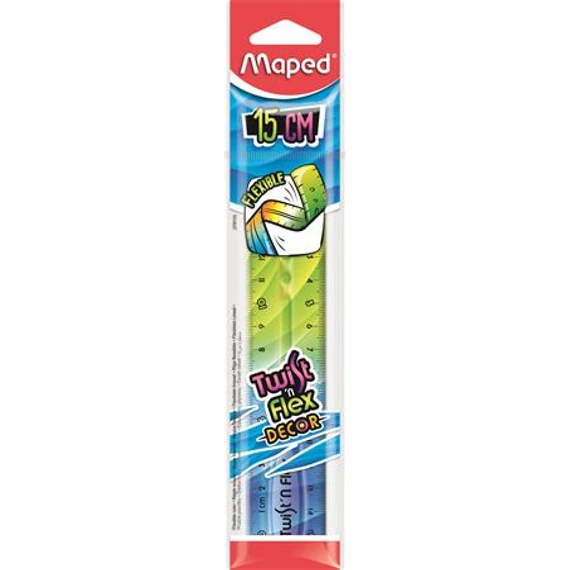 Vonalzó, műanyag, 15 cm, MAPED 