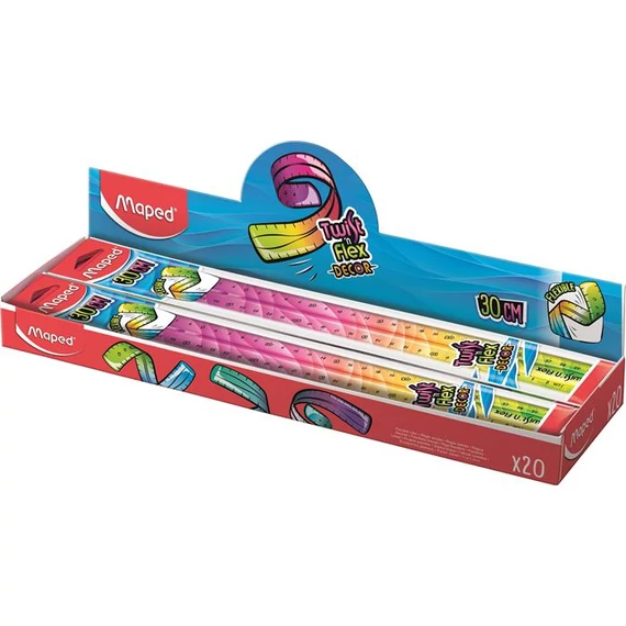 Vonalzó, műanyag, 30 cm, MAPED 