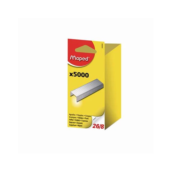 Tűzőkapocs, 26/8, MAPED, 5000db/doboz
