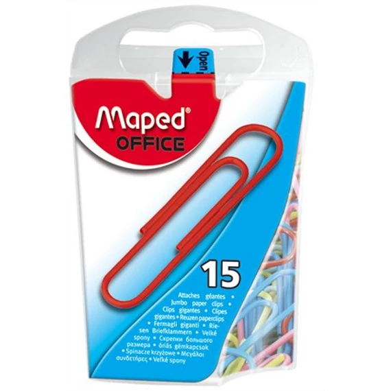 Gemkapocs, 50mm, MAPED, színes, 15db/bliszt