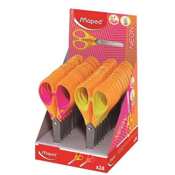 Olló, display, iskolai, 13 cm, MAPED 
