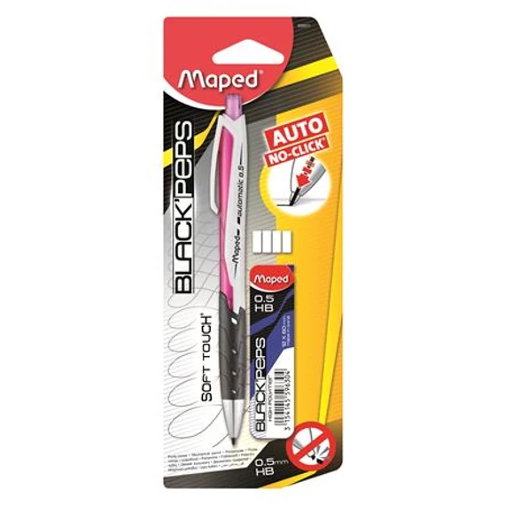 Nyomósirón, 0,5 mm, ajándék grafitbéllel, MAPED 