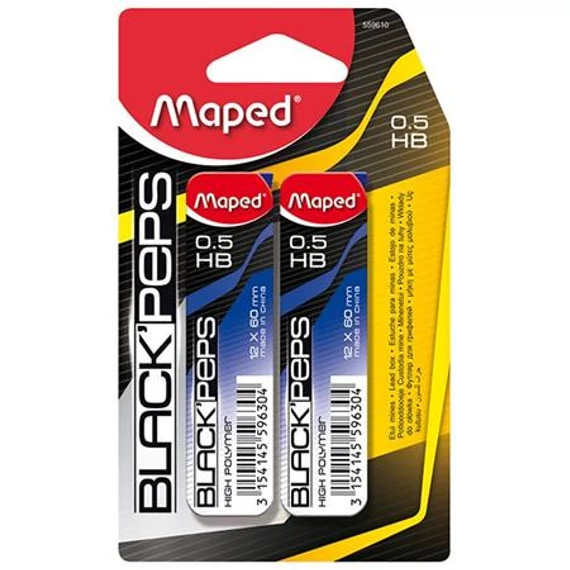 Grafitbél, 0,5mm, HB, 12 szálas, MAPED 