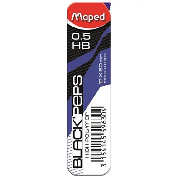 Grafitbél, 0,5mm, HB, 12 szálas, MAPED 