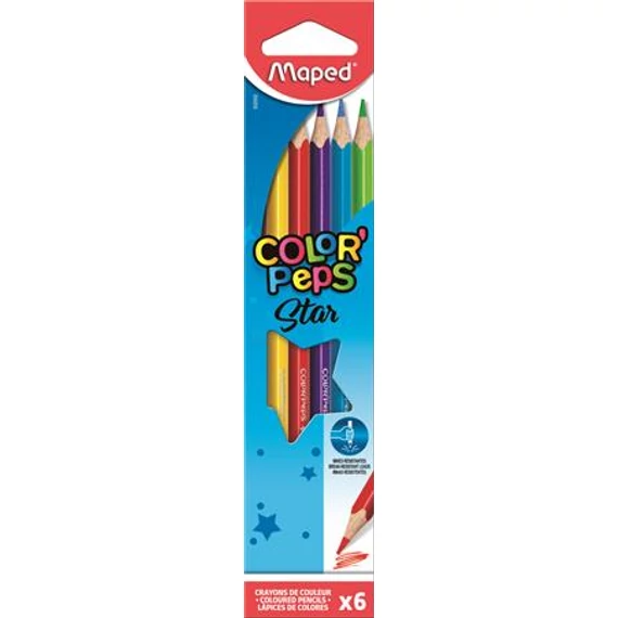 Színes ceruza készlet, háromszögletű, MAPED 