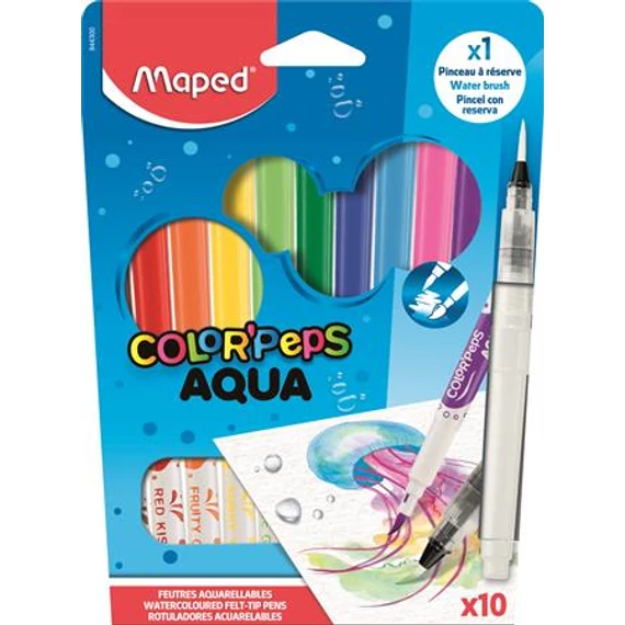 Akvarell filctoll készlet, 3,6 mm, ecsettel, MAPED 