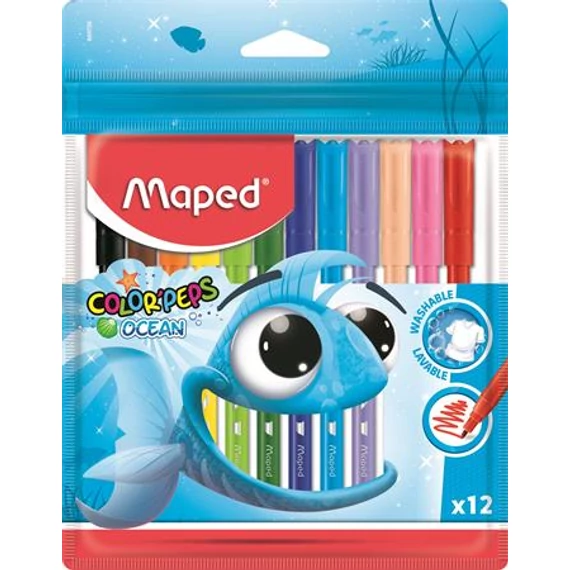 Filctoll készlet, 2 mm, kimosható, MAPED 