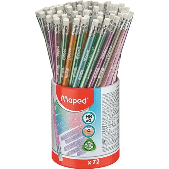 Grafitceruza radírral, ceruzatartó, HB, háromszögletű, MAPED 