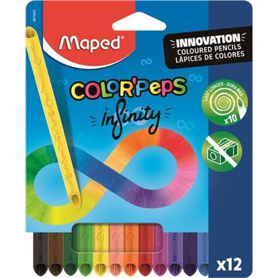Színes ceruza készlet, háromszögletű, MAPED 