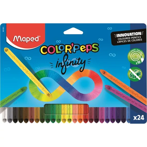 Színes ceruza készlet, háromszögletű, MAPED 