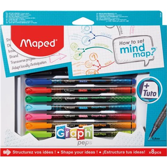 Tűfilc készlet, 0,4 mm, MAPED 