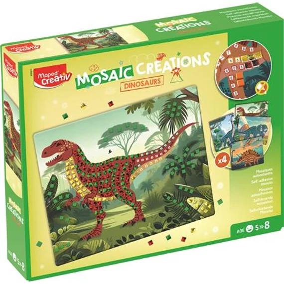 Mozaikos képkészítő, dinoszaurusz, MAPED CREATIV 