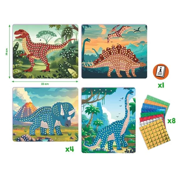 Mozaikos képkészítő, dinoszaurusz, MAPED CREATIV 