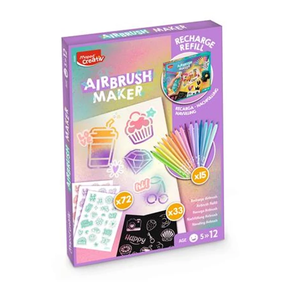 Kreatív festékszóró utántöltő, pasztell színek, MAPED CREATIV 