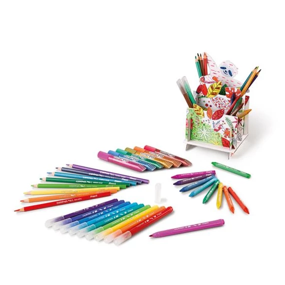 Színezőkészlet, írószertartóval, MAPED CREATIV, 50 darabos