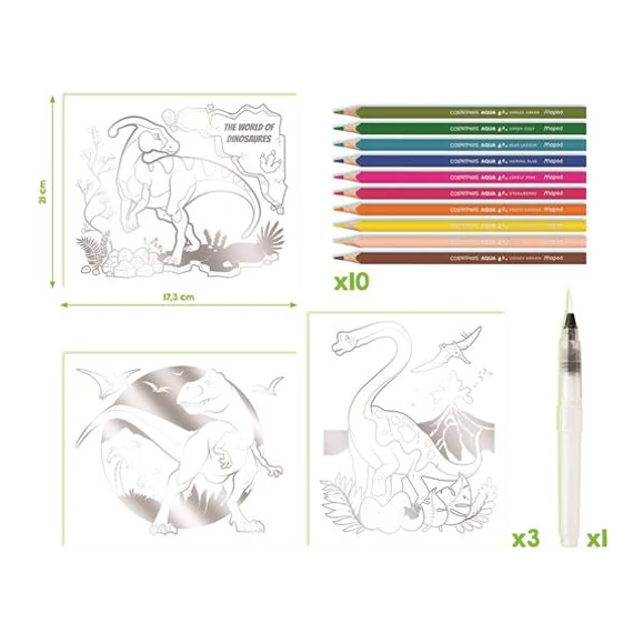 Akvarell festőkészlet, dinoszaurusz, MAPED CREATIV 