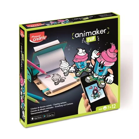 Animációkészítő készlet applikációval, mini, MAPED CREATIV "Animaker Flip", Pop