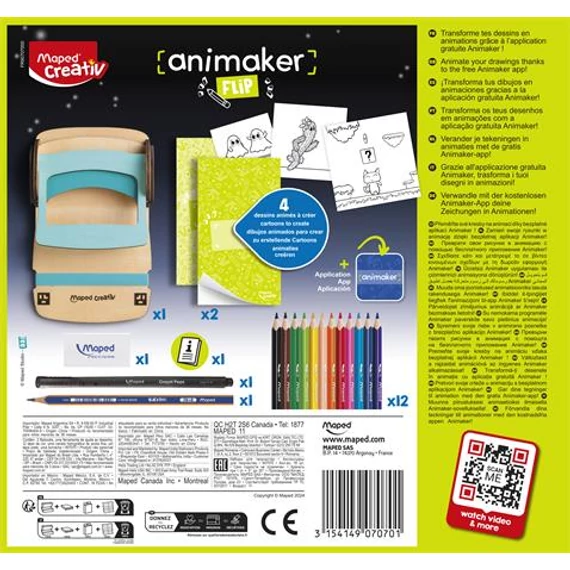 Animációkészítő készlet applikációval, mini, MAPED CREATIV 