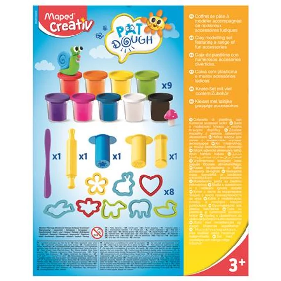 Gyurma és formázó készlet, 21 darabos, MAPED CREATIV, 