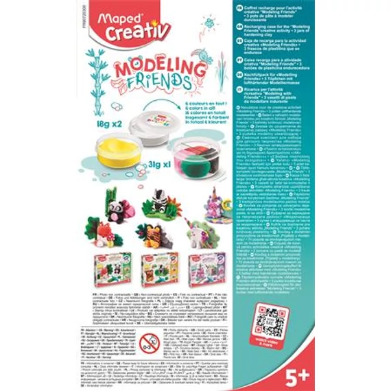 Utántöltő modellező gyurma készlet, levegőre száradó, MAPED CREATIV, 
