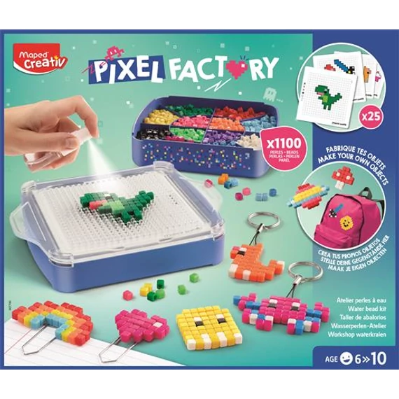 Pixel-gyár gyöngy készlet, sablonnal, MAPED CREATIV 