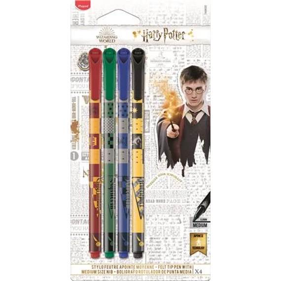 Filctoll készlet, MAPED "Harry Potter Teens", 4 különböző szín