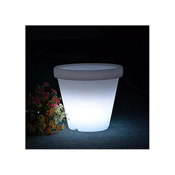 IRIS DL-014SB-SS-4LED szolár LED dekorációs világítós virágkaspó