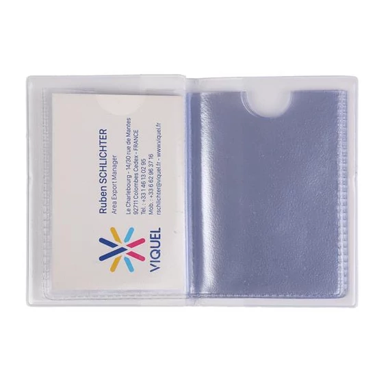 Igazolványtartó, álló, 10 betét lappal, mintás PVC, 