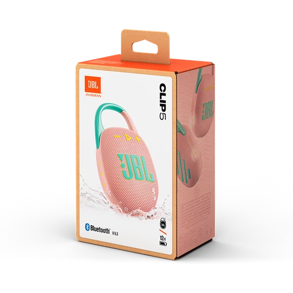 JBL Clip 5 PINK pink hordozható Bluetooth hangszóró