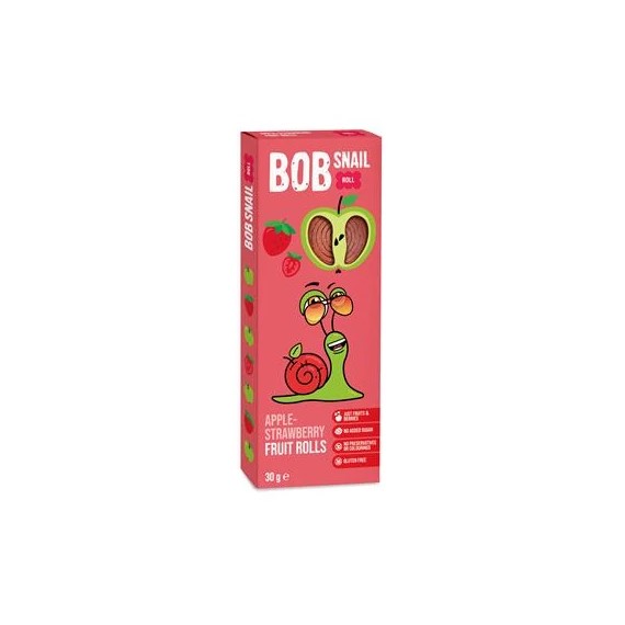 Gyümölcstekercs, 30 g, BOB SNAIL, alma-eper