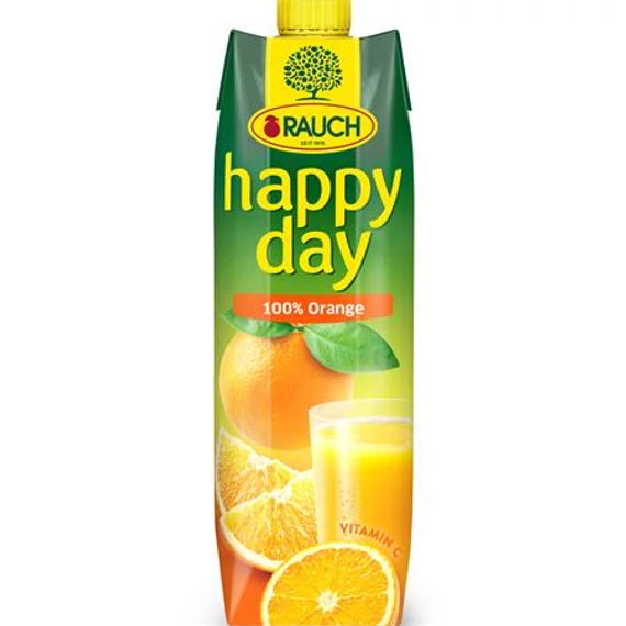 Gyümölcslé, 100%, 1 l, RAUCH "Happy day", narancs