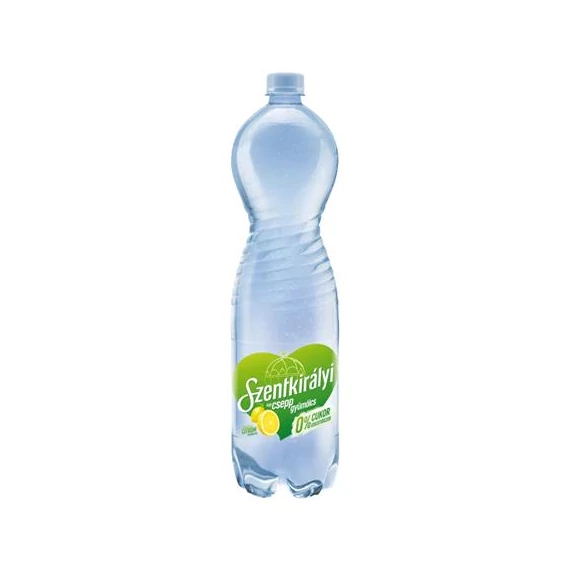 Ásványvíz, ízesített, SZENTKIRÁLYI, 1,5 l, "Egy csepp gyümölcs", citrom