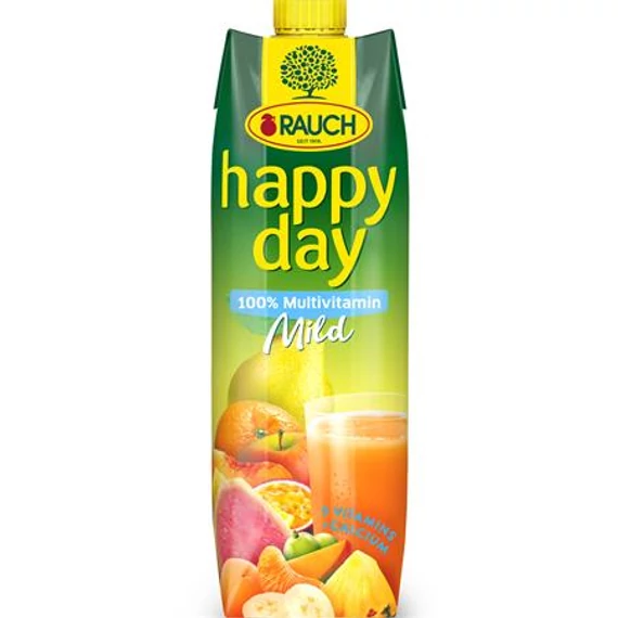 Gyümölcslé, 100%, 1l, RAUCH "Happy day", multivitamin mild