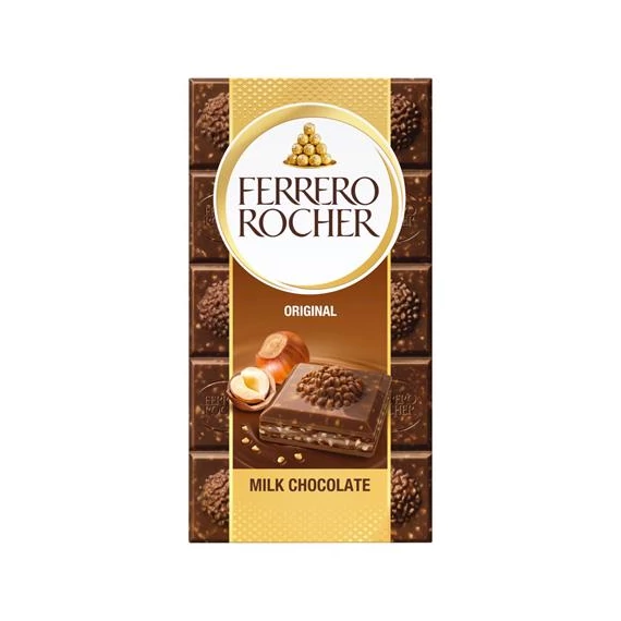 Tejcsokoládé, 90 g, FERRERO ROCHER 