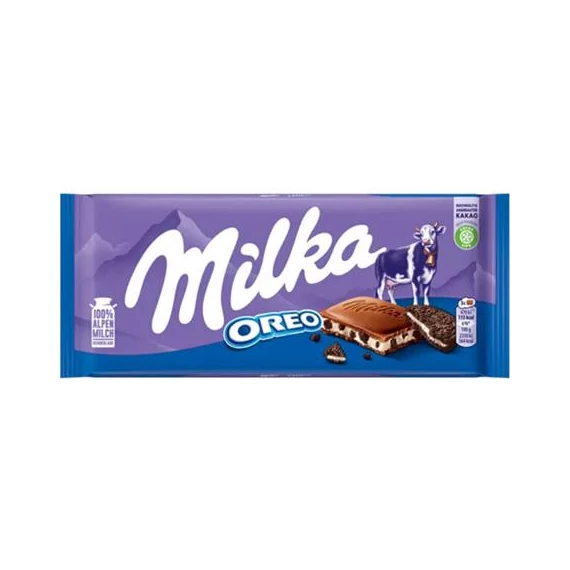 Csokoládé táblás MILKA Oreo 100 g