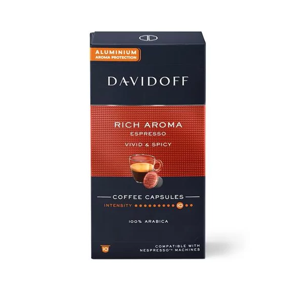 Kávékapszula, Nespresso® kompatibilis, 10 db, DAVIDOFF 