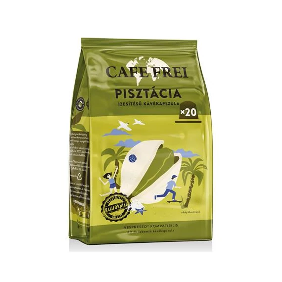 Kávékapszula, Nespresso® kompatibilis, 20 db, CAFE FREI, pisztácia