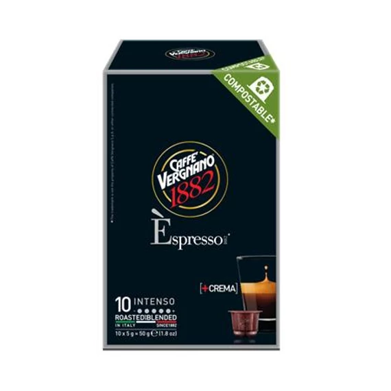 Kávékapszula, Nespresso® kompatibilis, 10 db, CAFFÉ VERGNANO 