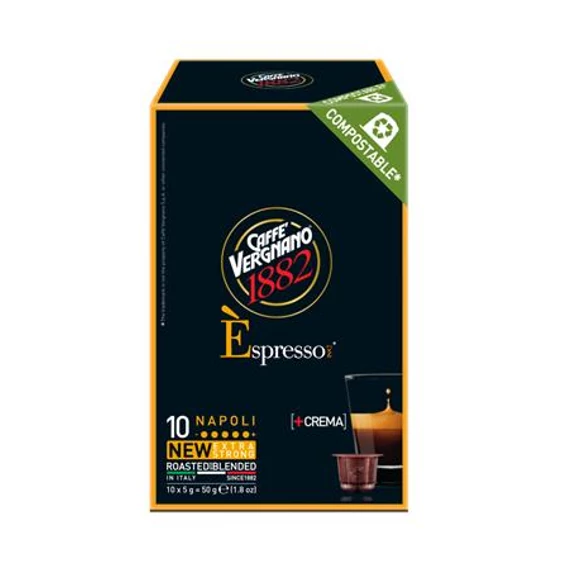 Kávékapszula, Nespresso® kompatibilis, 10 db, CAFFÉ VERGNANO 