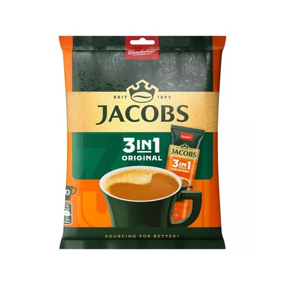 Instant kávé stick, 10x12,6 g, JACOBS 