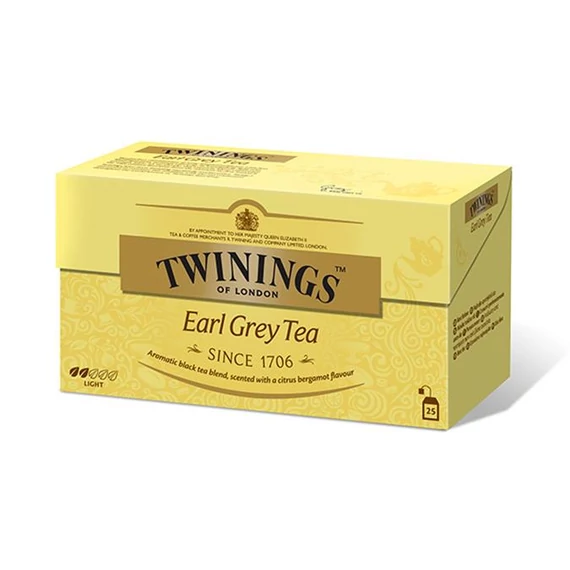 Fekete tea, 25x2 g, TWININGS "Earl grey"