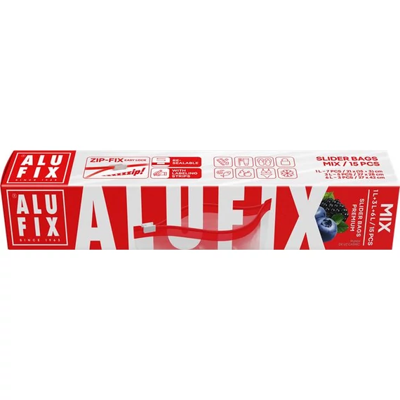 Cipzáras zacskó, 1 l, 3 l, 6 l, ALUFIX 