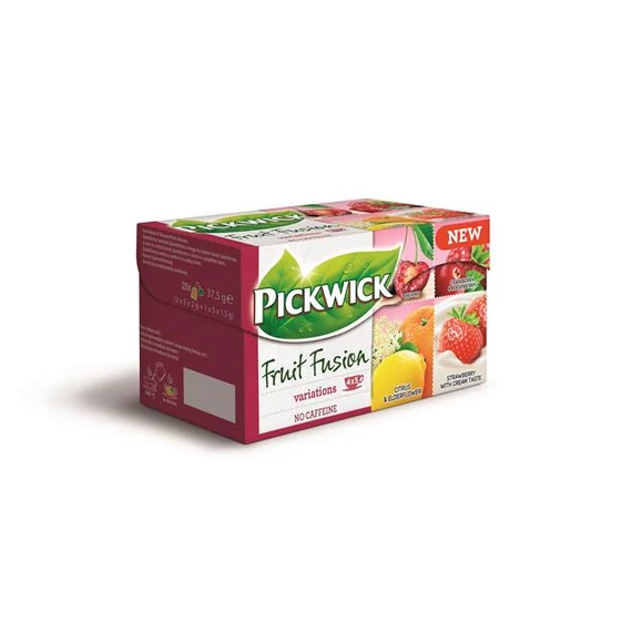 Gyümölcstea, 20x2 g, PICKWICK "Fruit Fusion", eper-tejszín, citrus-bodza, mágikus meggy, áfonya-málna