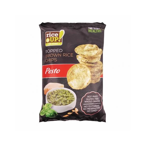 Barnarizs chips, 60 g, RICE UP, pesto