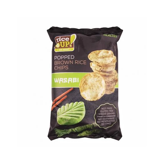 Barnarizs chips, 60 g, RICE UP, wasabi