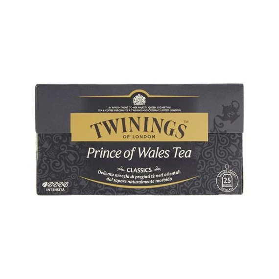 Fekete tea, 25x2 g, TWININGS "Prince of Wales"