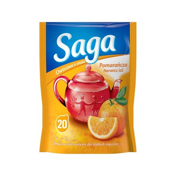 Gyümölcstea, 20x1,7 g, SAGA, narancs