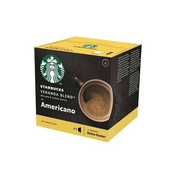 Kávékapszula, 12 db, STARBUCKS by Dolce Gusto®, "Veranda Blend Americano"